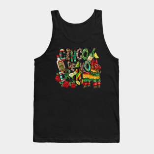 Mexico Wine Tequila Margarita Drink Cinco De Drinko Drinking Tank Top